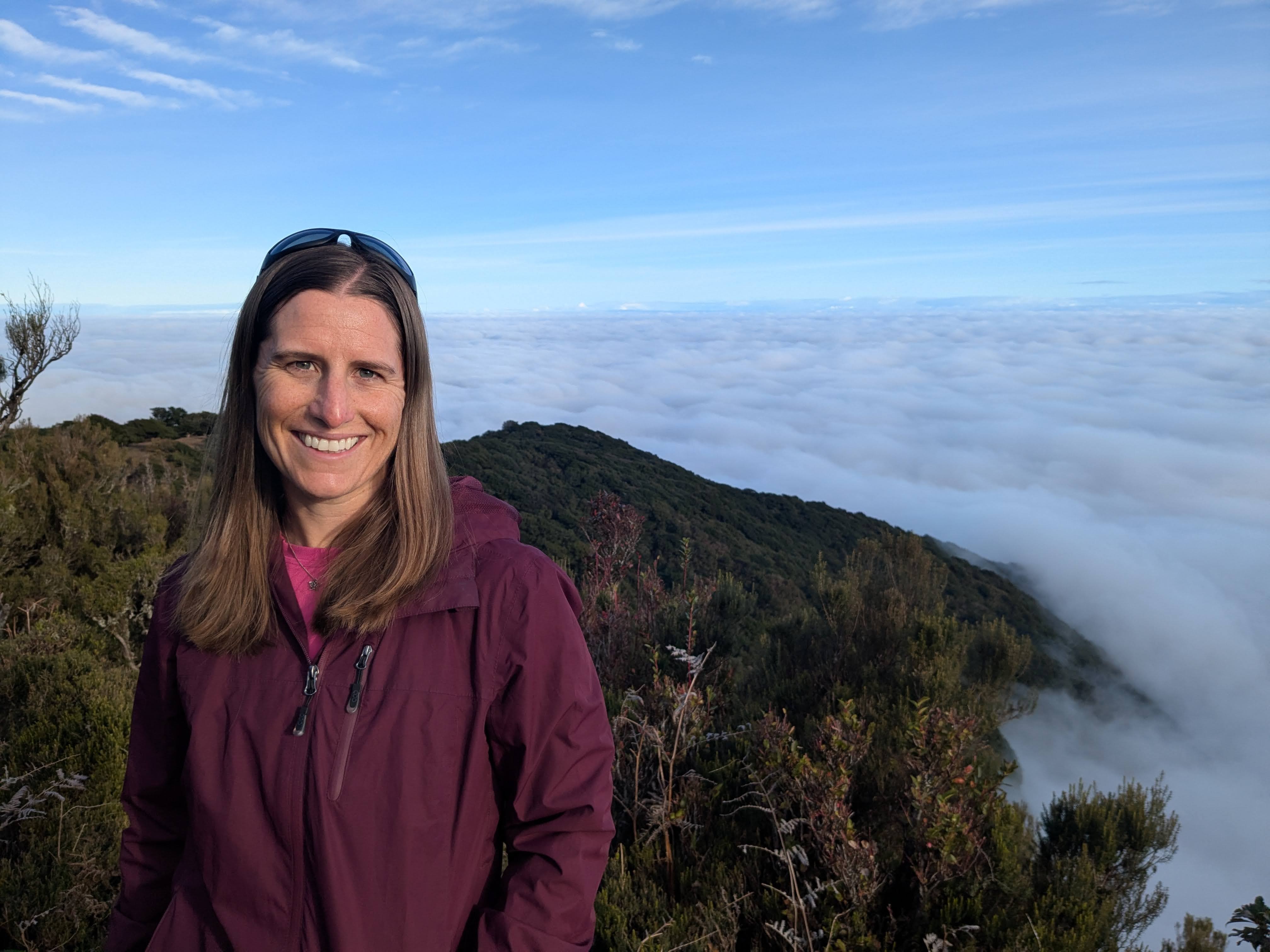 Randi above the clouds