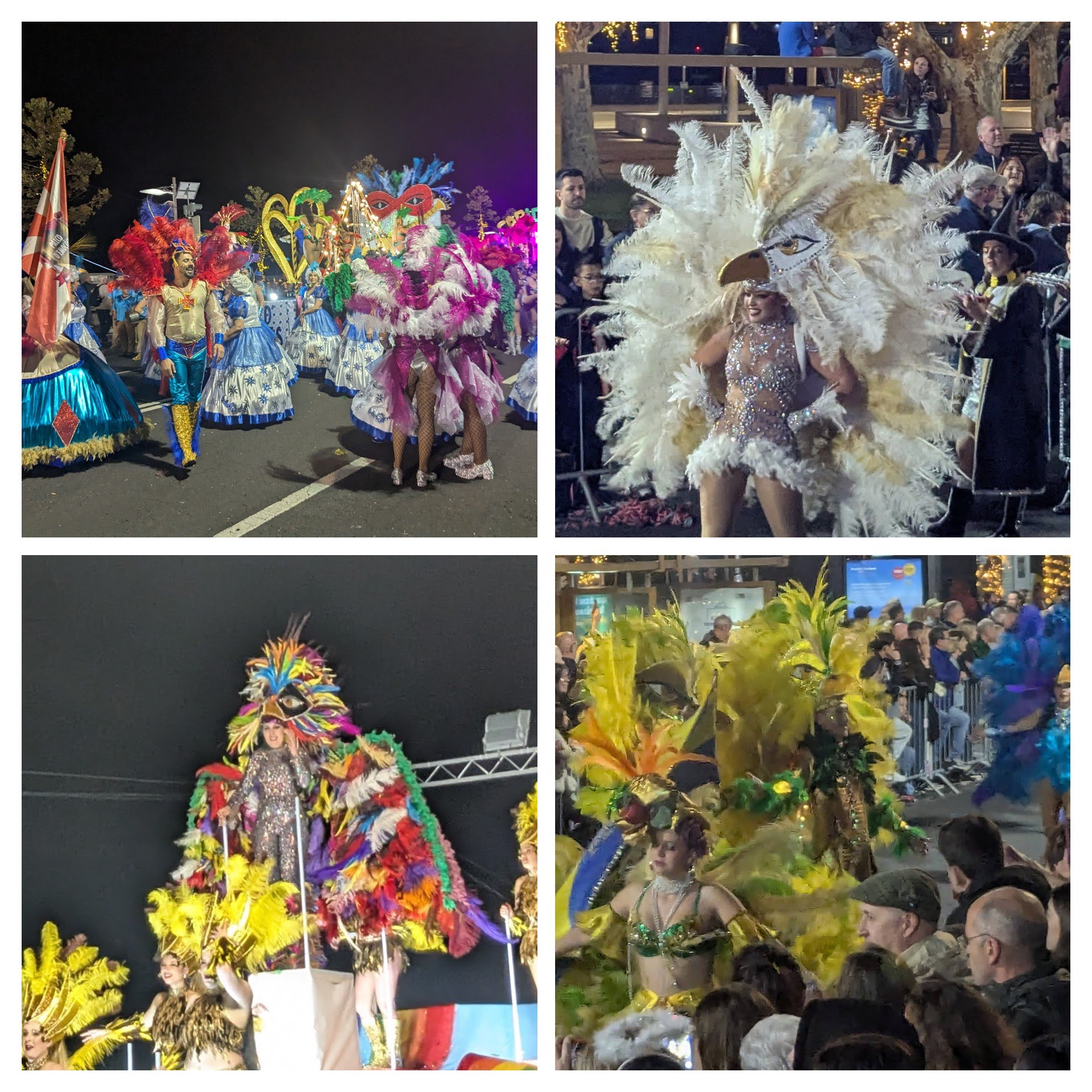 Carnaval is filled with people dancing and riding on floats