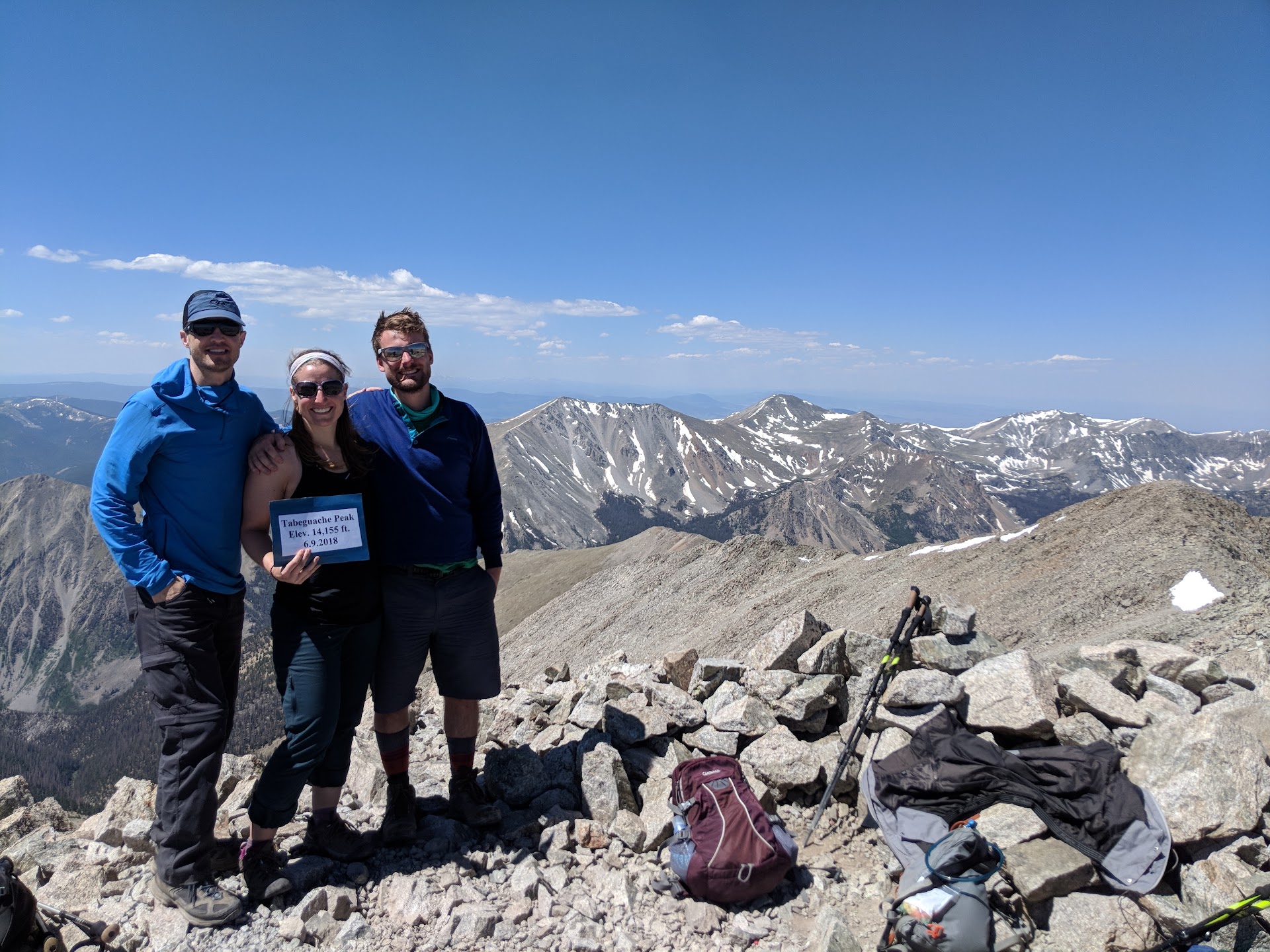 Tyler, Nick, and I...right before we realized we still have to re-summit Shavano before our descent back to trailhead.