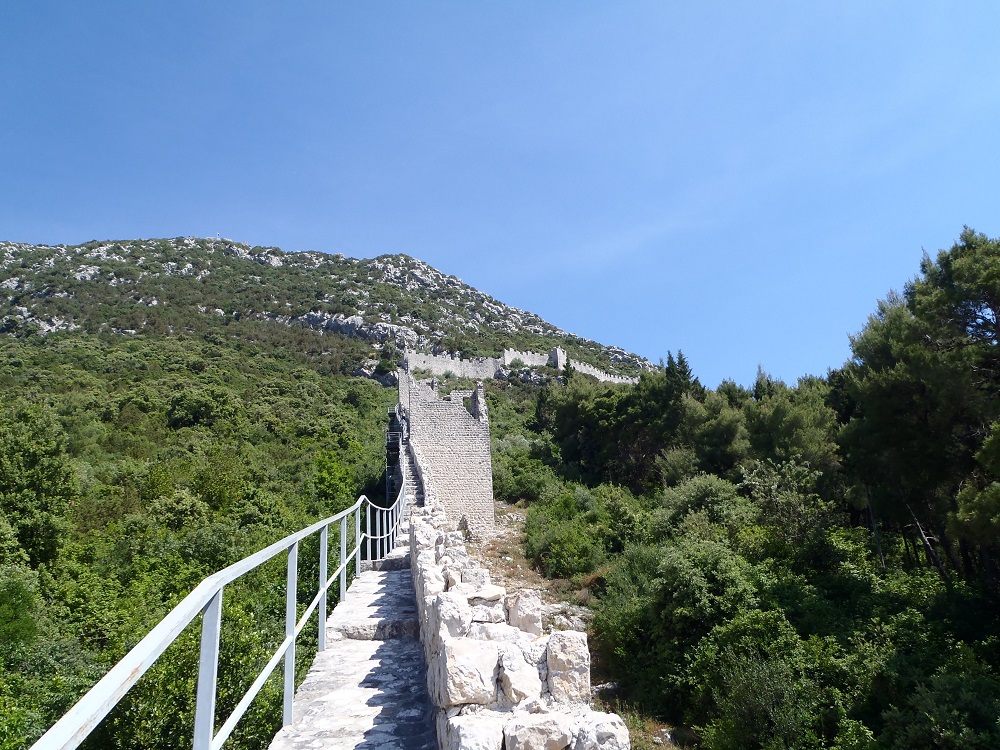 Our walk along the Ston's wall.