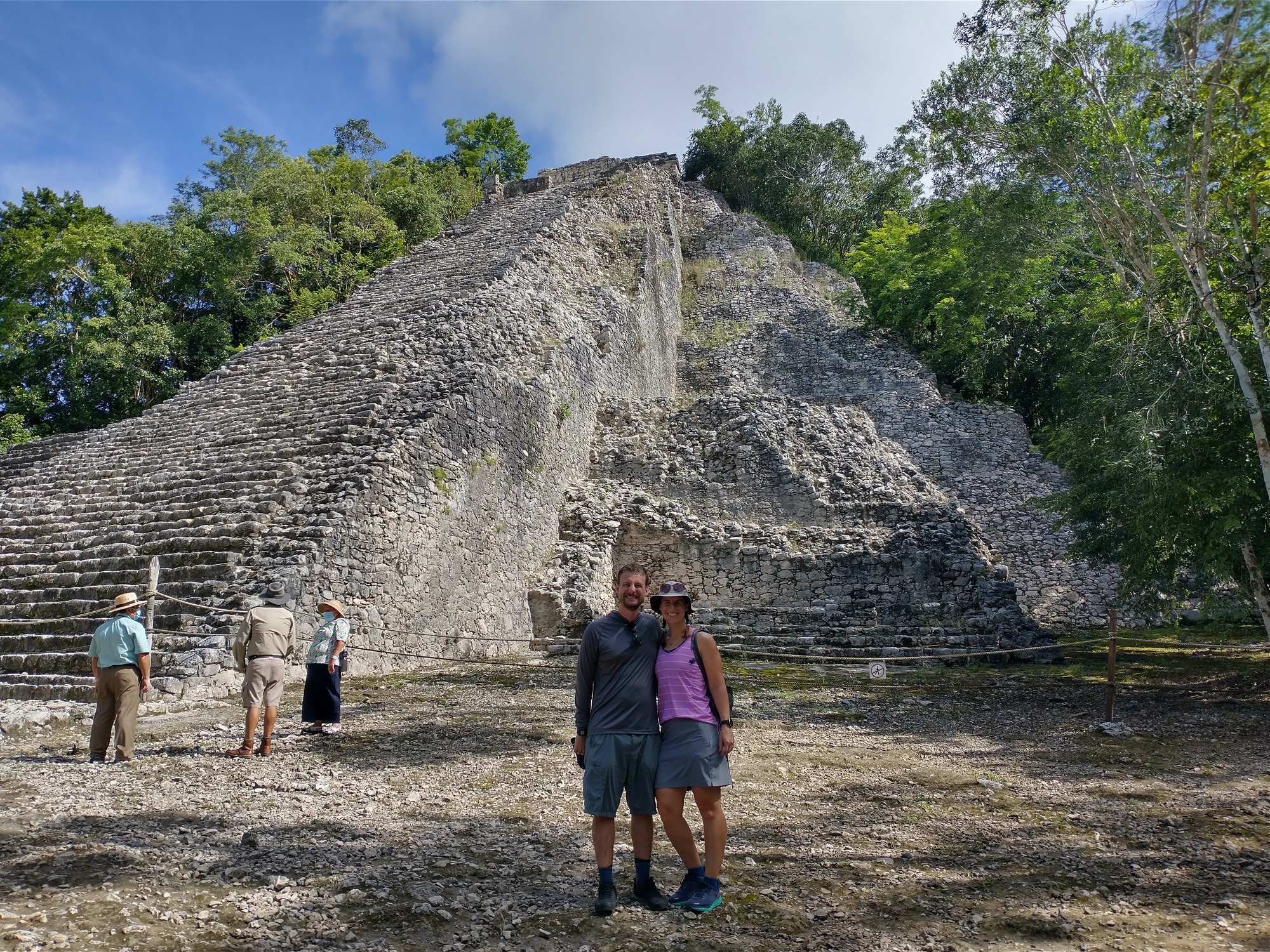 Us at the Ancient Maya city Coba, pronounced c-b
