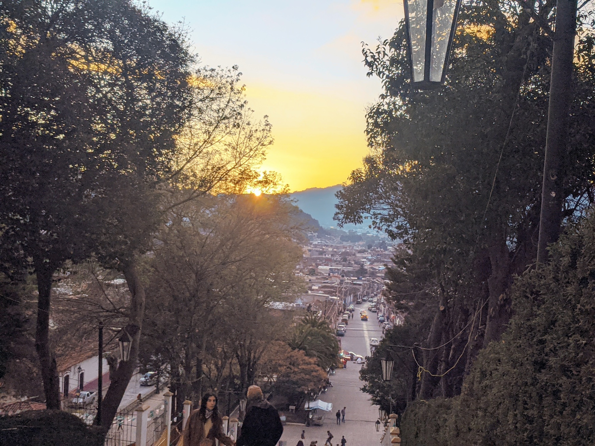 Sun set over the city of San Cris
