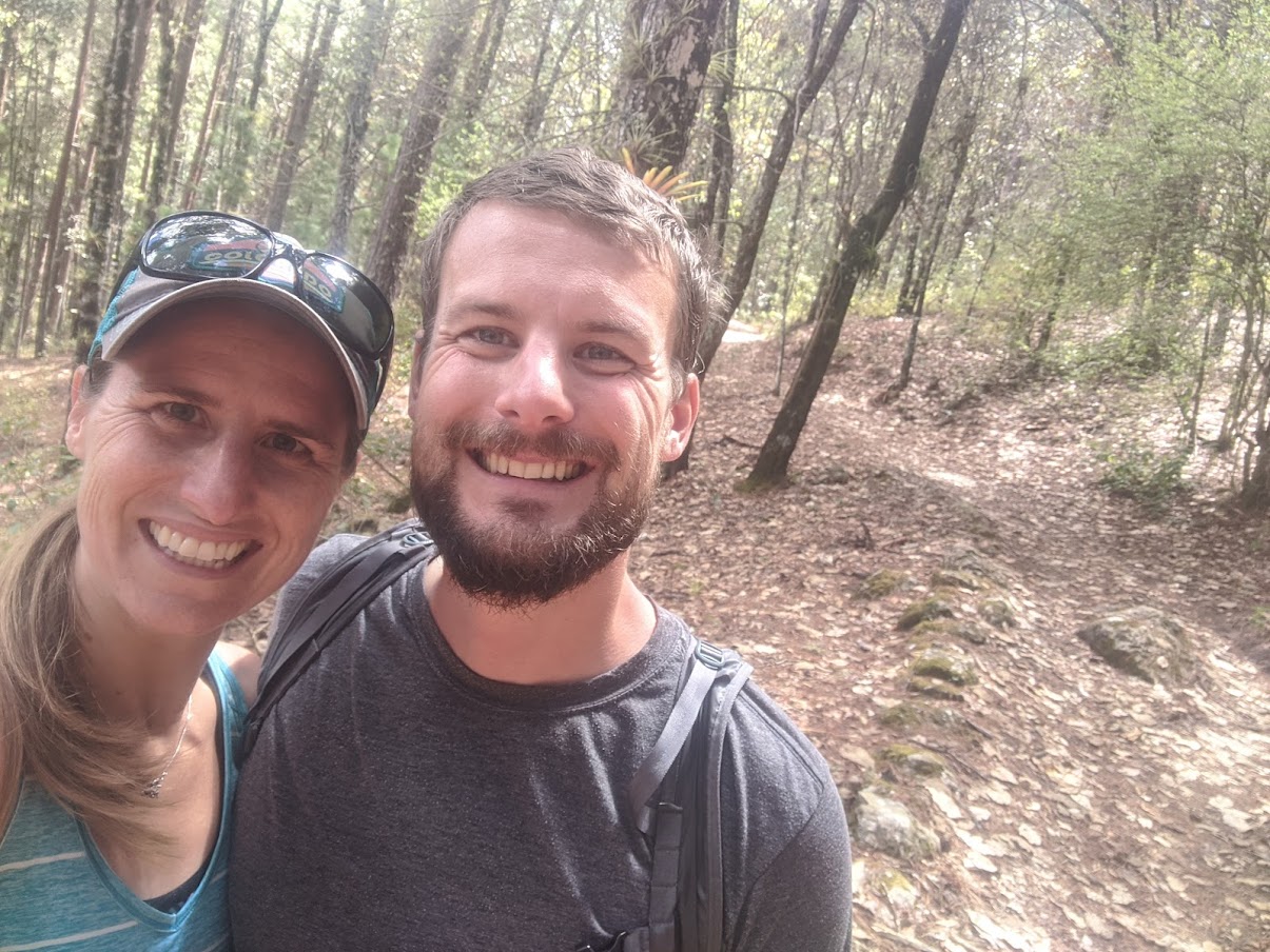 Randi and Tyler in the middle of their hike