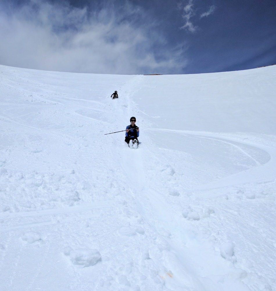 Very snowy climb despite it being warmer