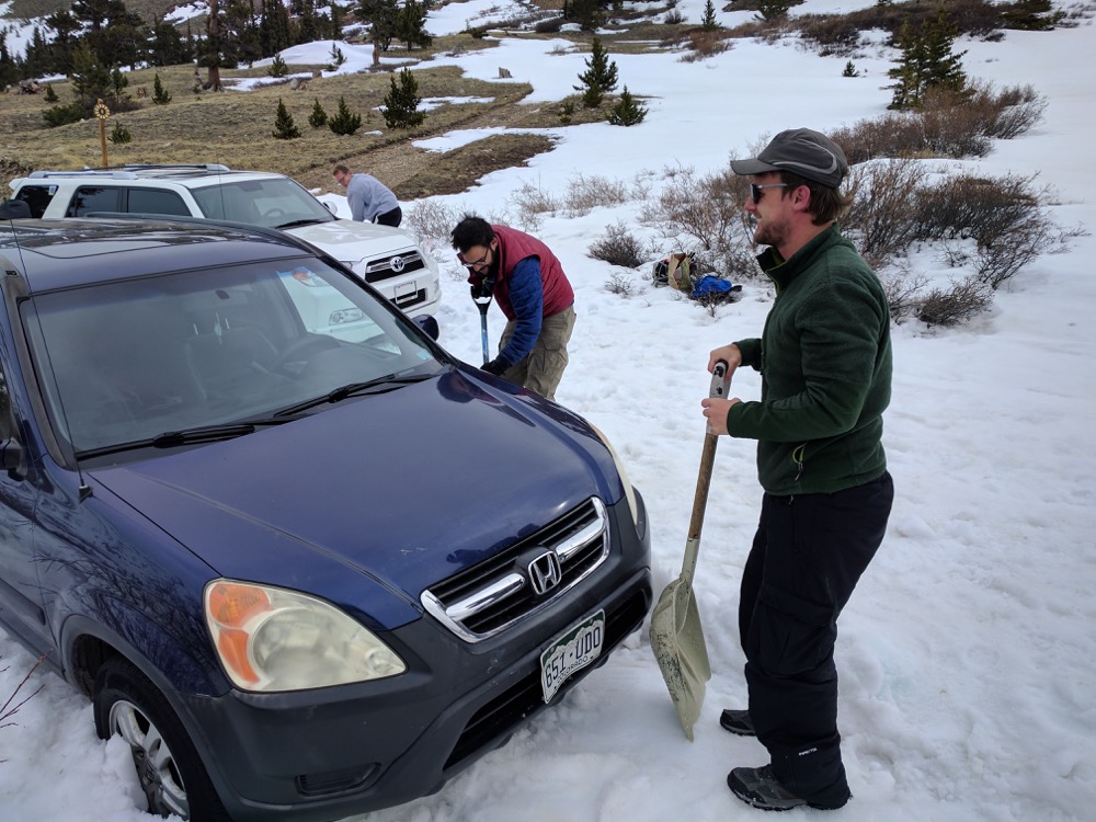 Digging out the car