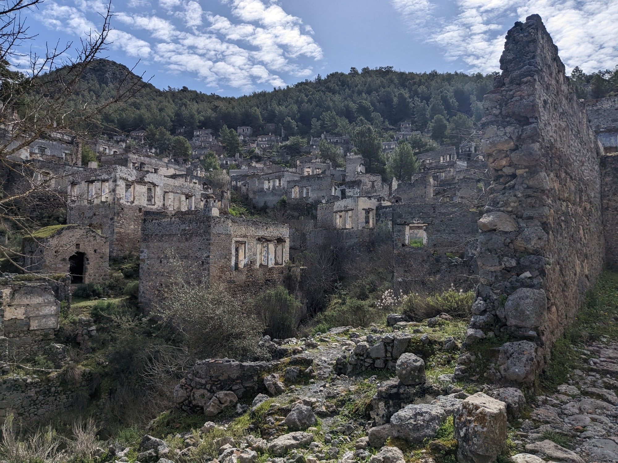 Abandon stone houses from 100 years ago